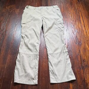 Duluth Dry on the Fly Bootcut Cargo Pants Womens 16x31 Beige Stretch Hiking Camp